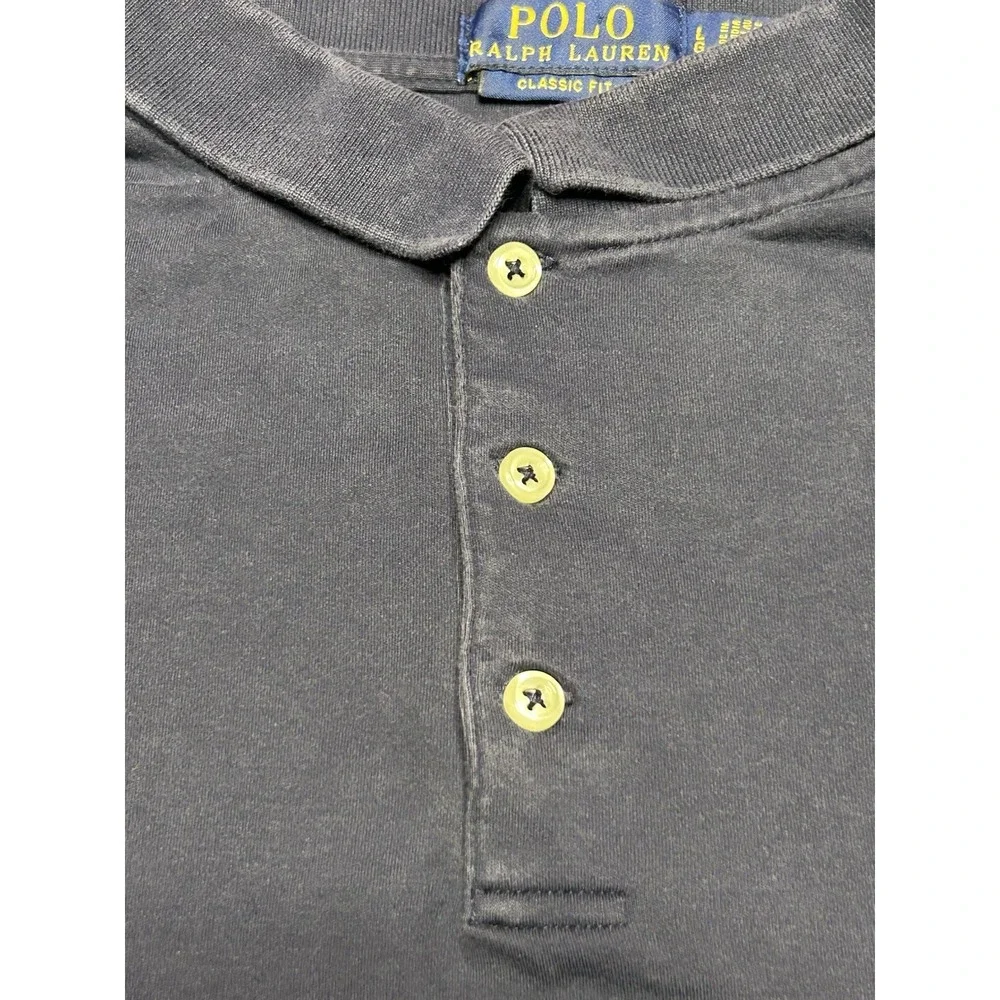 Men's Polo Ralph Lauren Size Large Navy Blue Classic Fit Polo Shirt